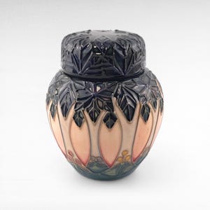 MOORCROFT Pottery ' Cluny ' Pattern Jar Designed by Sally Tuffin , 11cm