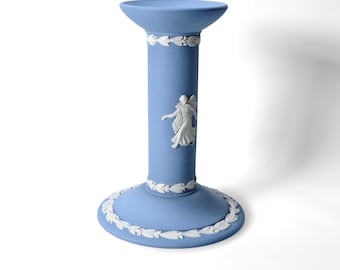  ジャスパーウェア　ペールブルー　キャンドルスタンド WEDGWOOD Jasperware Hand Crafted Pale Blue Candlestick Holder - Etsy