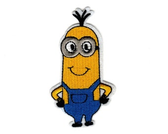Transfer Badge Iron Sew on Applique Patch Minions Inspired Minion Waving 