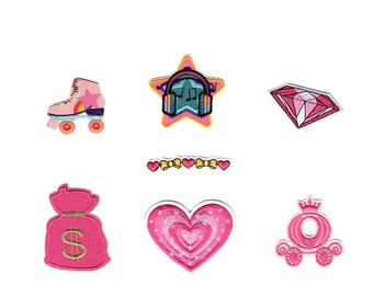 Barbie Doll Inspired Accessories Accessory Embroidered Iron-On Patches