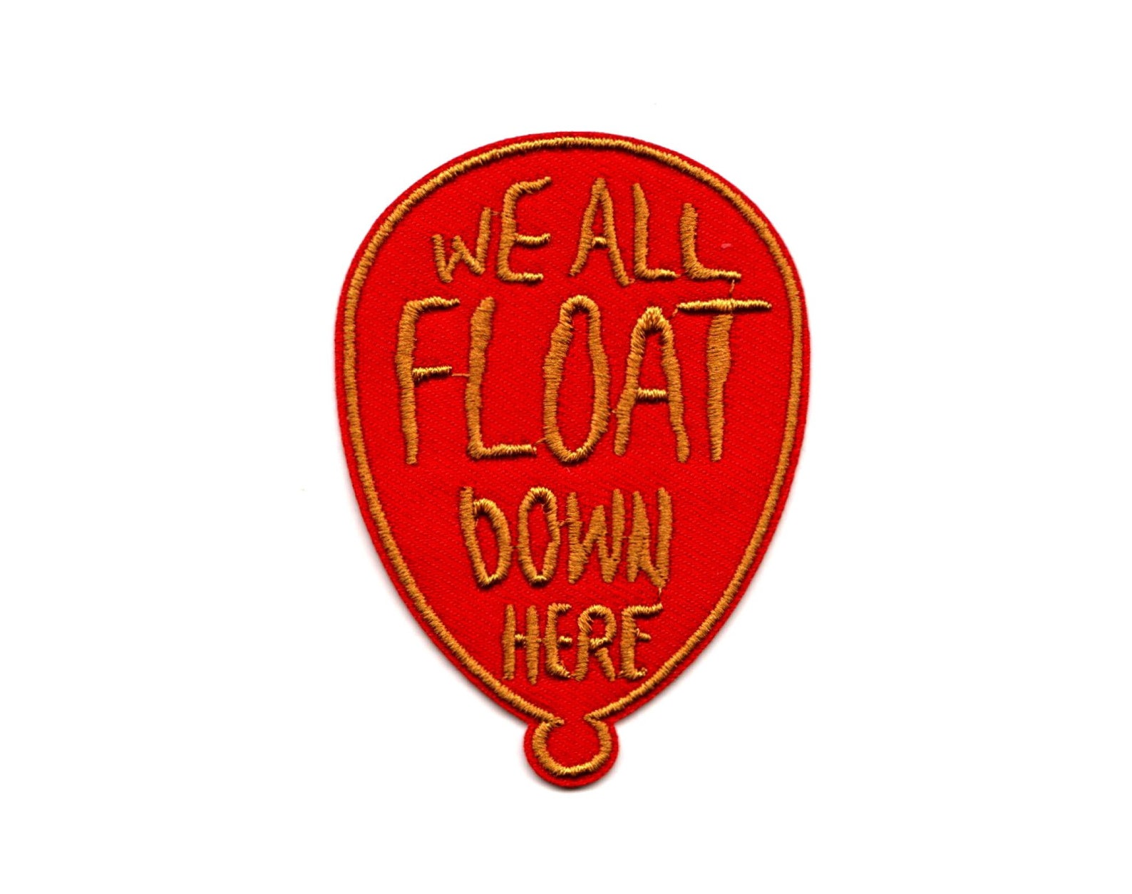 We All Float Down Here Red Balloon Embroidered Ironon Patch Etsy