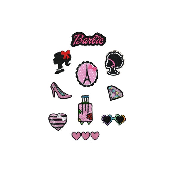 Barbie Doll Accessory Accessories Inspired Embroidered Iron-On Patches