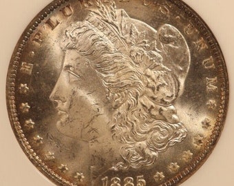 1886 1 Morgan Silver One Dollar MS62 PL NGC Philadelphia VAM 1A