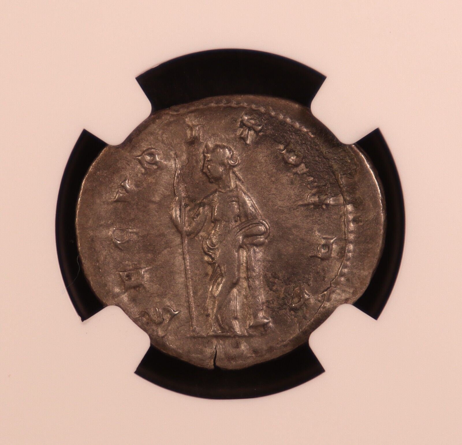 古代ローマ帝国「ゴルディアヌス 3 世」銀製ダブルデナリウス貨幣 