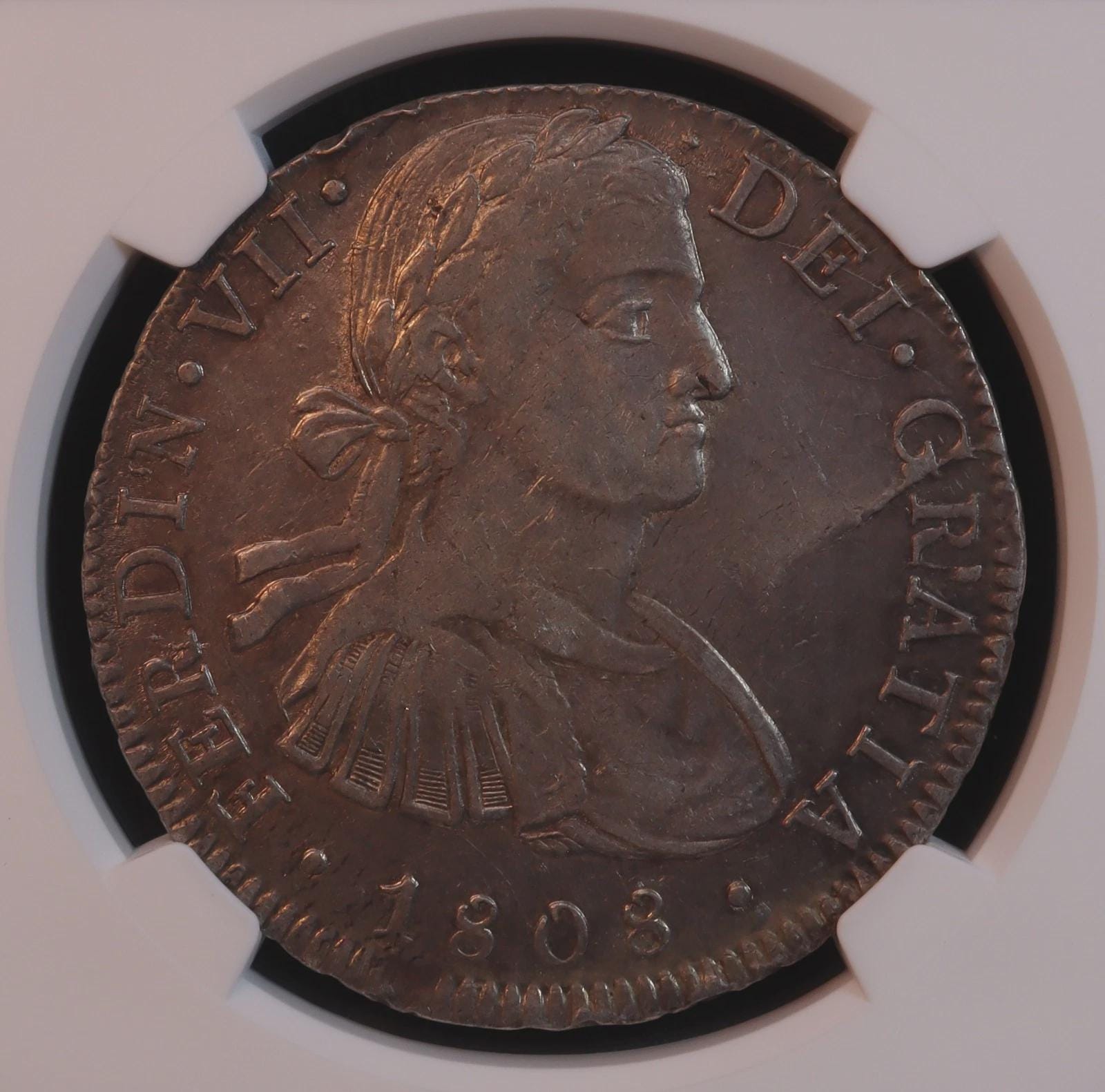 1808年-月 メキシコ「スペイン国王フェルディナンド7世」銀貨8レアル