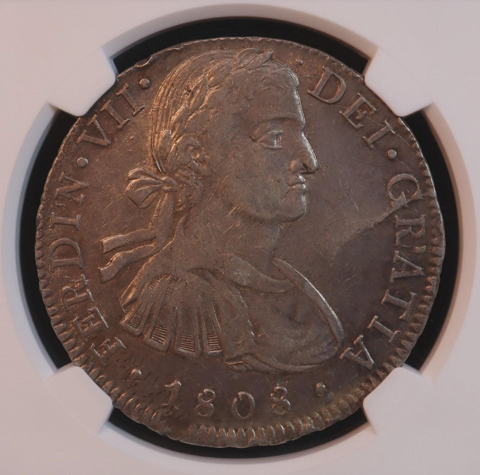 1808年-月 メキシコ「スペイン国王フェルディナンド7世」銀貨8レアル 