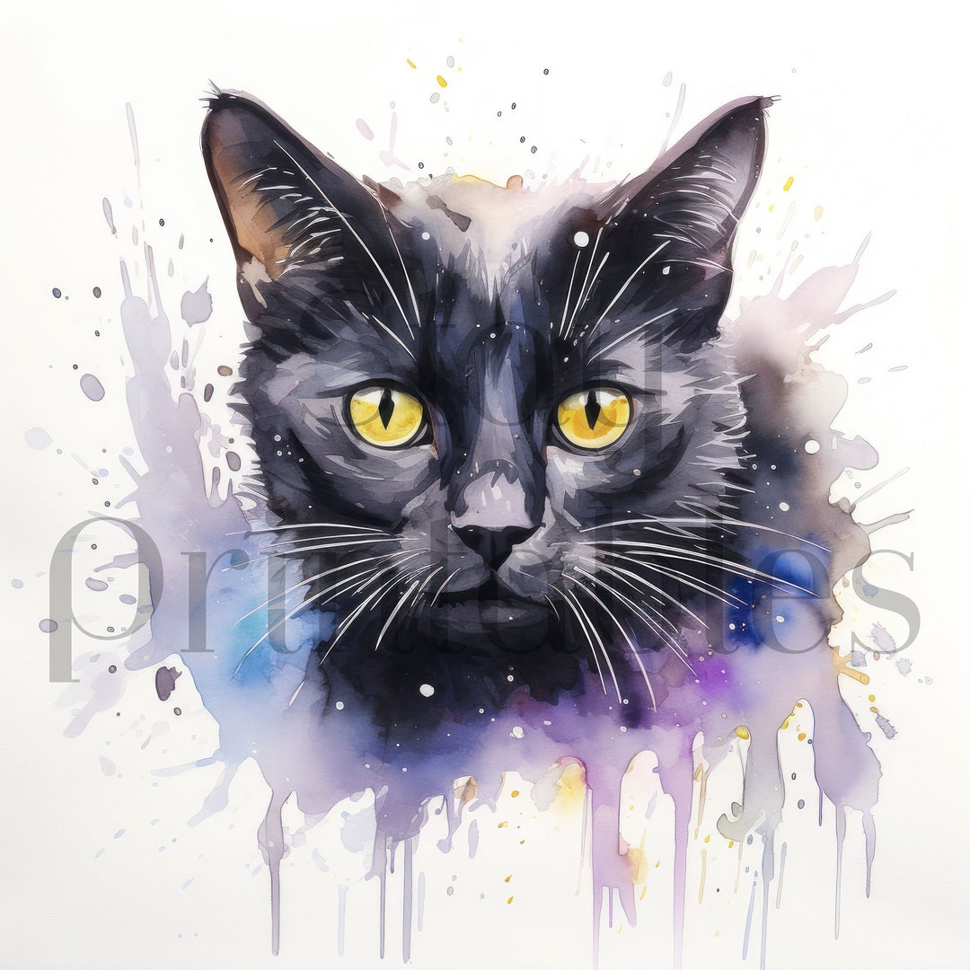 Bombay Cat Watercolor Art Jpgs - Clip Art, Card Making (digital ...