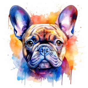 Französische Bulldogge Clipart - 12 hochwertige JPGs + Bonus Dateien - Digital Download - Card Making, Clip Art, Digital Paper Craft