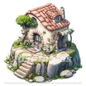 Fairy Tale Cottage Art: Whimsical Storybook Home Decor (Digital Download)