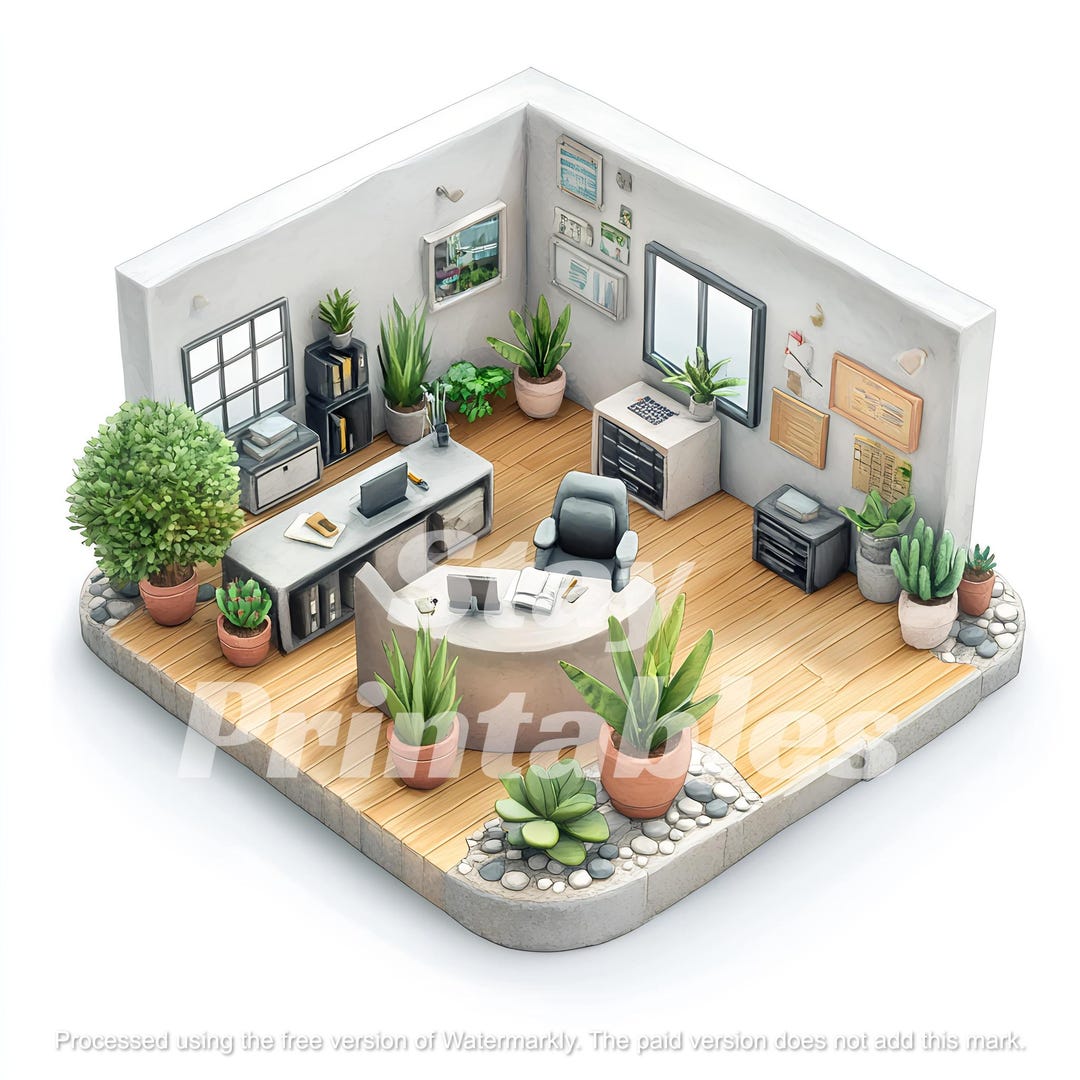 Image showcasing Modern Office Wall Art, Minimalist Workspace Print, Stylish Desk Decor ...