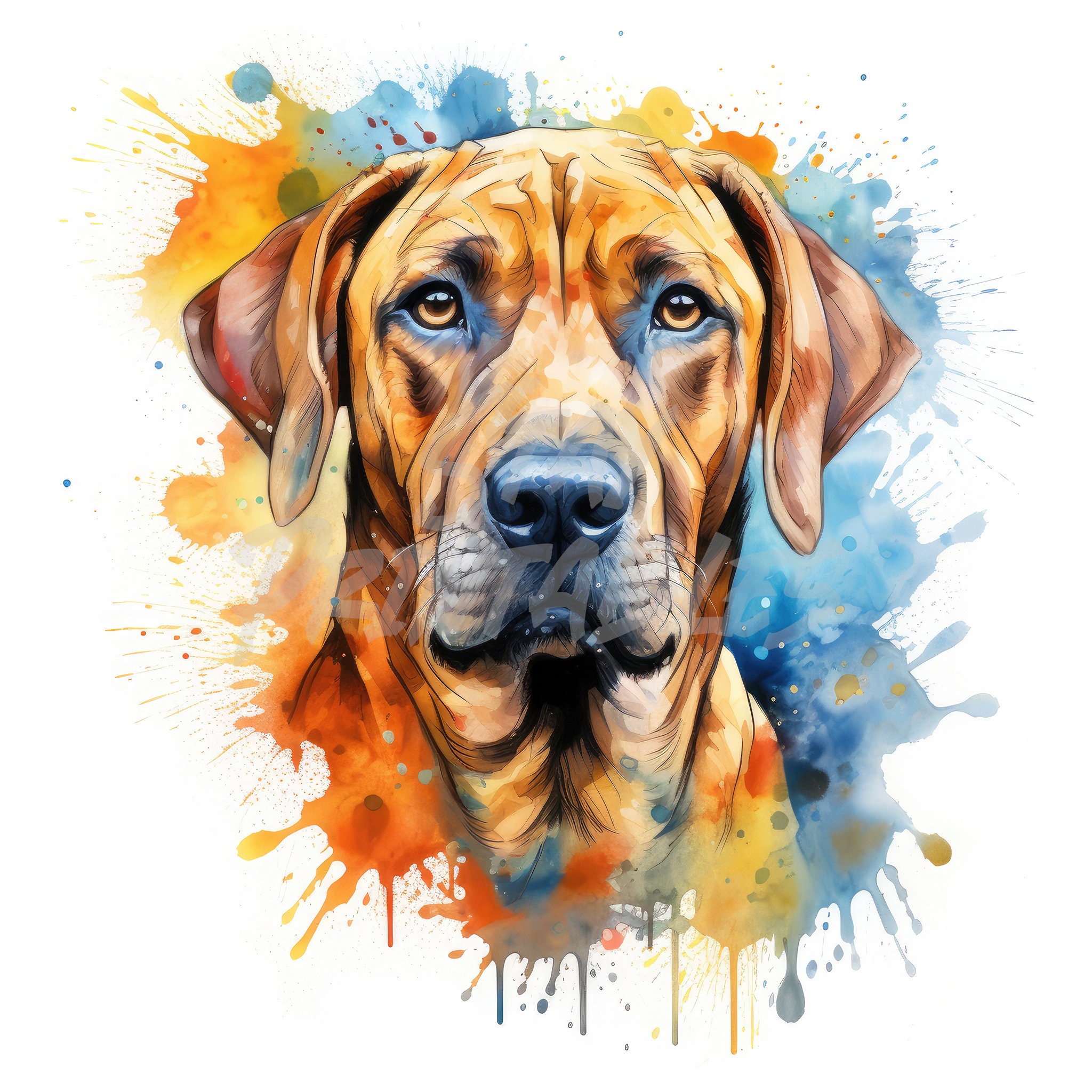 Rhodesian Ridgeback Pet Dog Clipart - 12 High Quality Jpgs + Bonus ...
