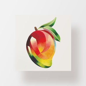 Mango temporary tattoo, colorful waterproof flash tattoo, minimalistic artistic fake tattoo