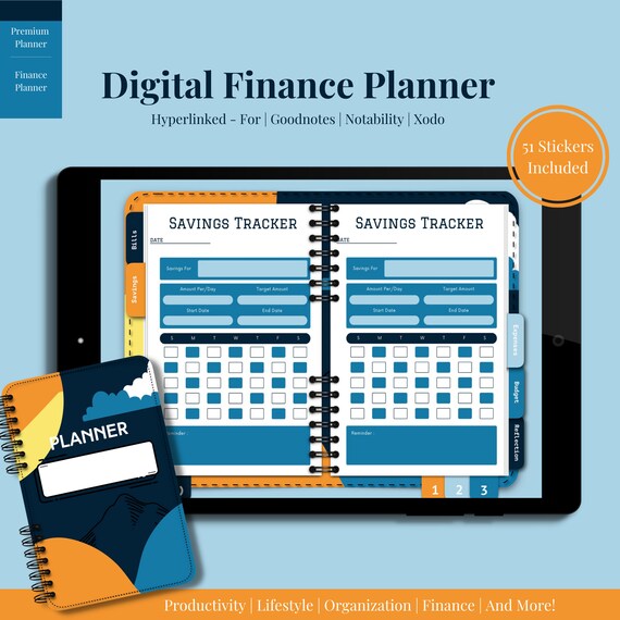 Digital Finance Planner Budget Tracker Expense Organizer - Etsy