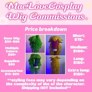 Cosplay Wig Commissions
