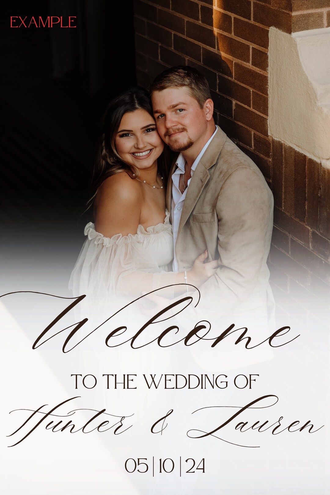 Customizable Portrait Wedding Welcome Sign Canva Template 24x36 ...