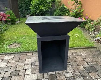 Quadratischer Feuerstellen-Grill: CNC DXF Dateien für das Laserschneiden, Laserschneiden (Digitaler Download)