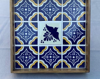 Talavera Tile Wood Tray