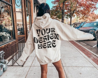 Gildan 18500 Sand Back Mockup Oversized Sand Hoodie Mockup Model Mockup Trendy Mock Beach Mockup Aesthetic Mockup Outdoor Mockup