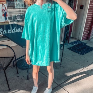 Comfort Colors C1717 Chalky Mint Mockup Oversized Tshirt Mockup Model Mockup Trendy Mock Chalky Mint Colored Shirt Aesthetic Mockup