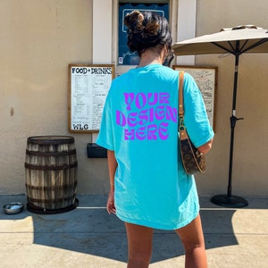 Comfort Colors C1717 Chalky Mint Mockup Oversized Tshirt Mockup Model Mockup Trendy Mock Chalky Mint Colored Shirt Aesthetic Mockup