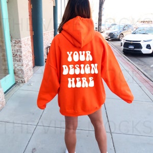 Safety orange hooded sweatshirts shop