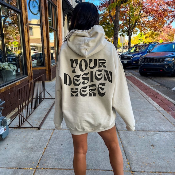 Gildan 18500 Sand Back Mockup Oversized Sand Hoodie Mockup Model Mockup Trendy Mock Beach Mockup Aesthetic Mockup Outdoor Mockup
