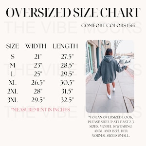 Comfort Colors 1567 Size Chart Comfort Colors Sweatshirt Size Chart Comfort Colors Hoodie Mockup 1566 Mockup Oversized Size Chart