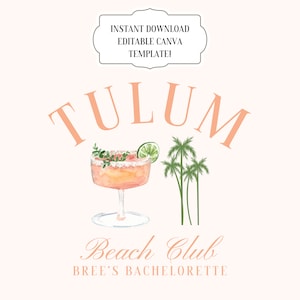Custom Bachelorette Logo Last Toast On The Coast Canva Editable Template Cocktail Bachelorette Personalized Logo Beach Bachelorette PNG SVG