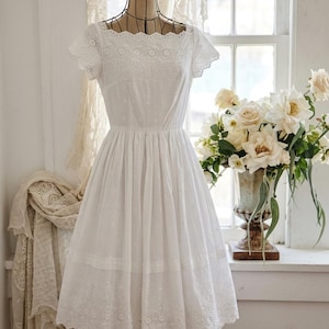 Vintage White Rehearsal Dinner Dress - Etsy