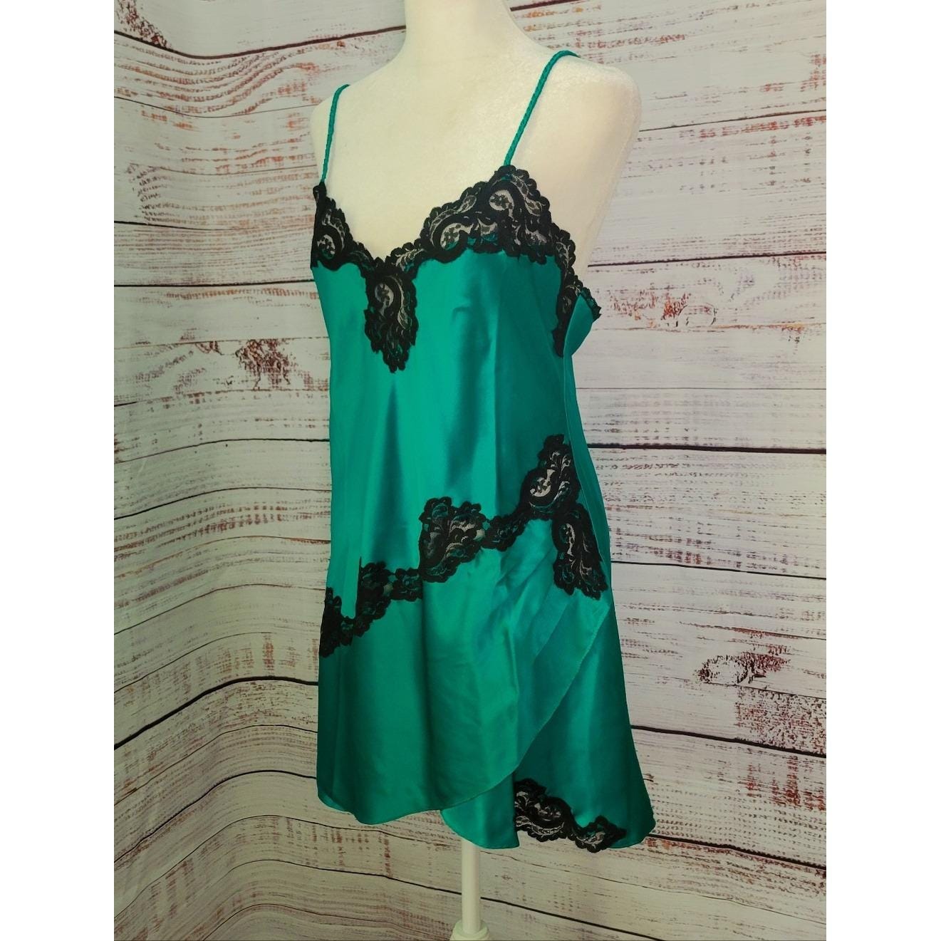 Green Victorias Secret Slip Dress - Etsy Green Victorias Secret Slip Dress - Etsy