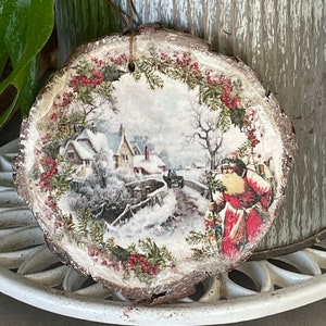 Decoupaged Ornaments
