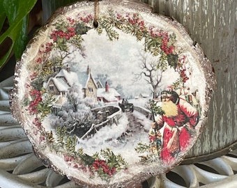 Decoupaged Ornaments