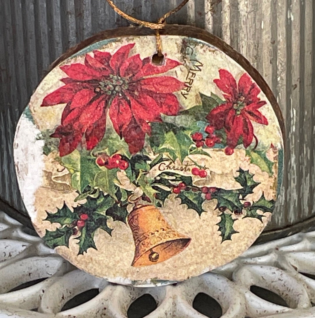 Decoupaged Ornaments Etsy
