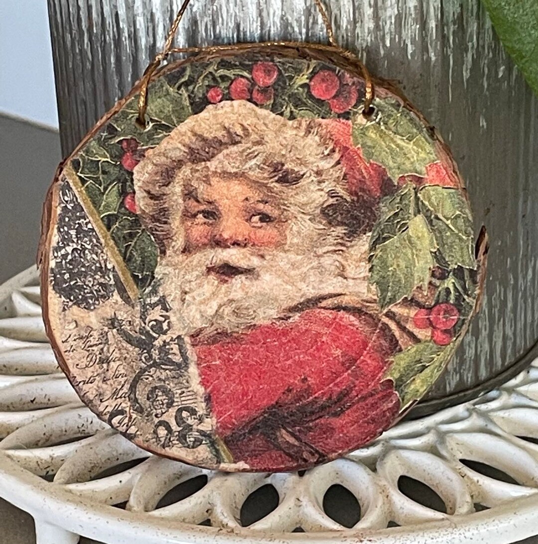 Decoupaged Ornaments Etsy