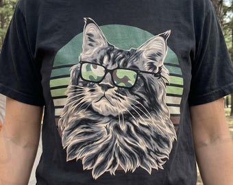Camo Sunglasses Cat Retro PNG, Army Military Camouflage Cat Png, Vintage Cat Sublimation, Cat Lovers