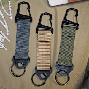 Ultra Lightweight Tactical Keychain Carabiner, Snap Hook Clip Key Ring Accessory
