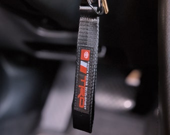 TRD Black Toyota Keychain Lanyard Metal Clip-On NEW Key Ring Accessories
