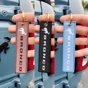 Bronco Keychain Tags for Ford Bronco, Key Ring Accessory