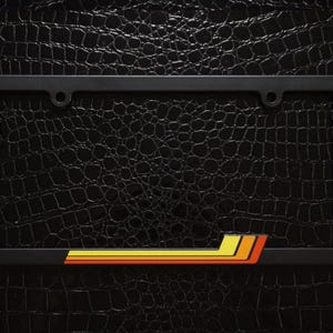 Retro Vintage Heritage Stripes License Plate Frame for Toyota