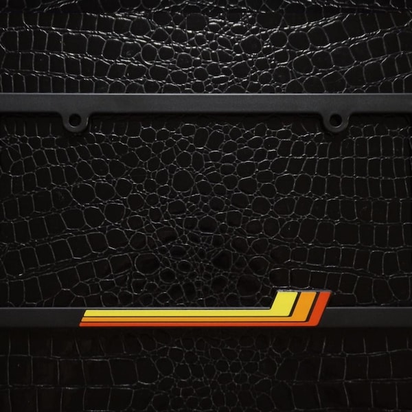 Marco para matrícula de Toyota con rayas retro vintage