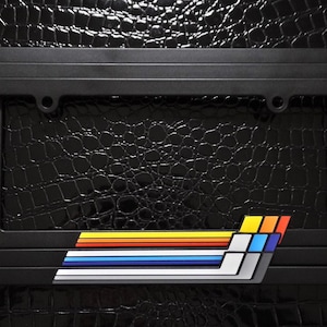 Retro Vintage Heritage Stripes License Plate Frame for Toyota