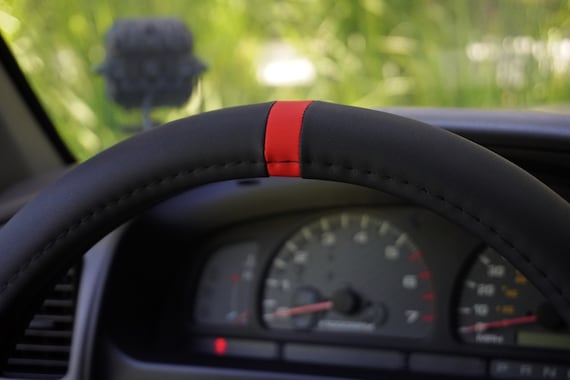 Red Stripe 14.5 Inch Steering Wheel Cover Perforated Side Grips Anti slip Racing Style Universal Fitment Etsy