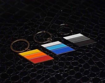 TRD Retro Stripes Emblem Metall Schlüsselanhänger für Lotus