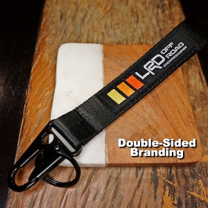 LRD Off Road Retro Stripes Keychain Lanyard for Lexus, Metal Clip Key Ring Accessory