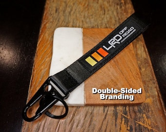LRD Off Road Retro Stripes Keychain Lanyard for Lexus, Metal Clip Key Ring Accessory