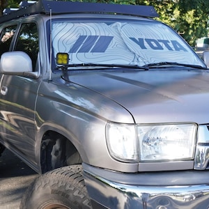 Parasole topografico per parabrezza TRD Stripes per Toyota, blocca i raggi UV immagine 6