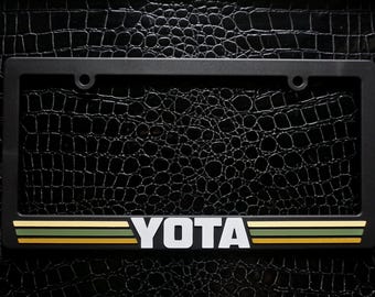 Earth Tones Green Scheme TRD Retro Stripes Yota License Plate Frame for Toyota