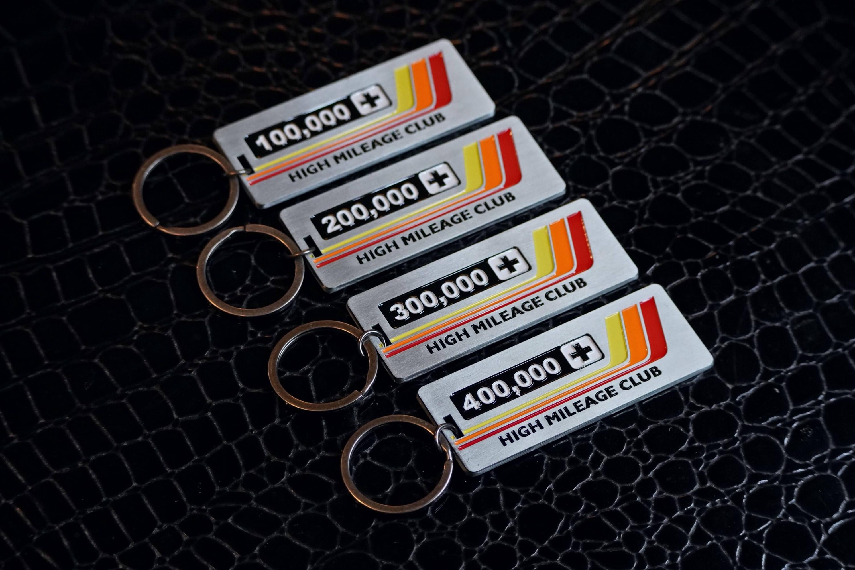 High Mileage Club Keychain for Toyota, Lexus, Vintage Heritage