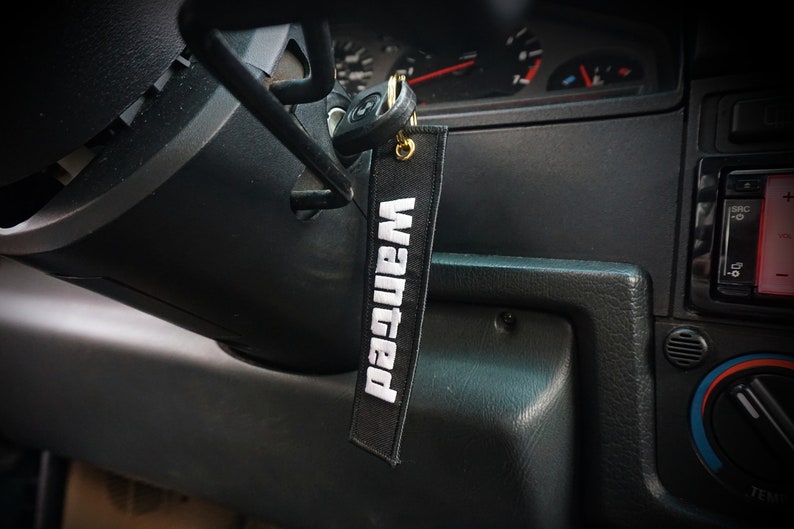 GTA Wanted Level Keychain Key Tag 5 Stars Embroidered Gold image 6