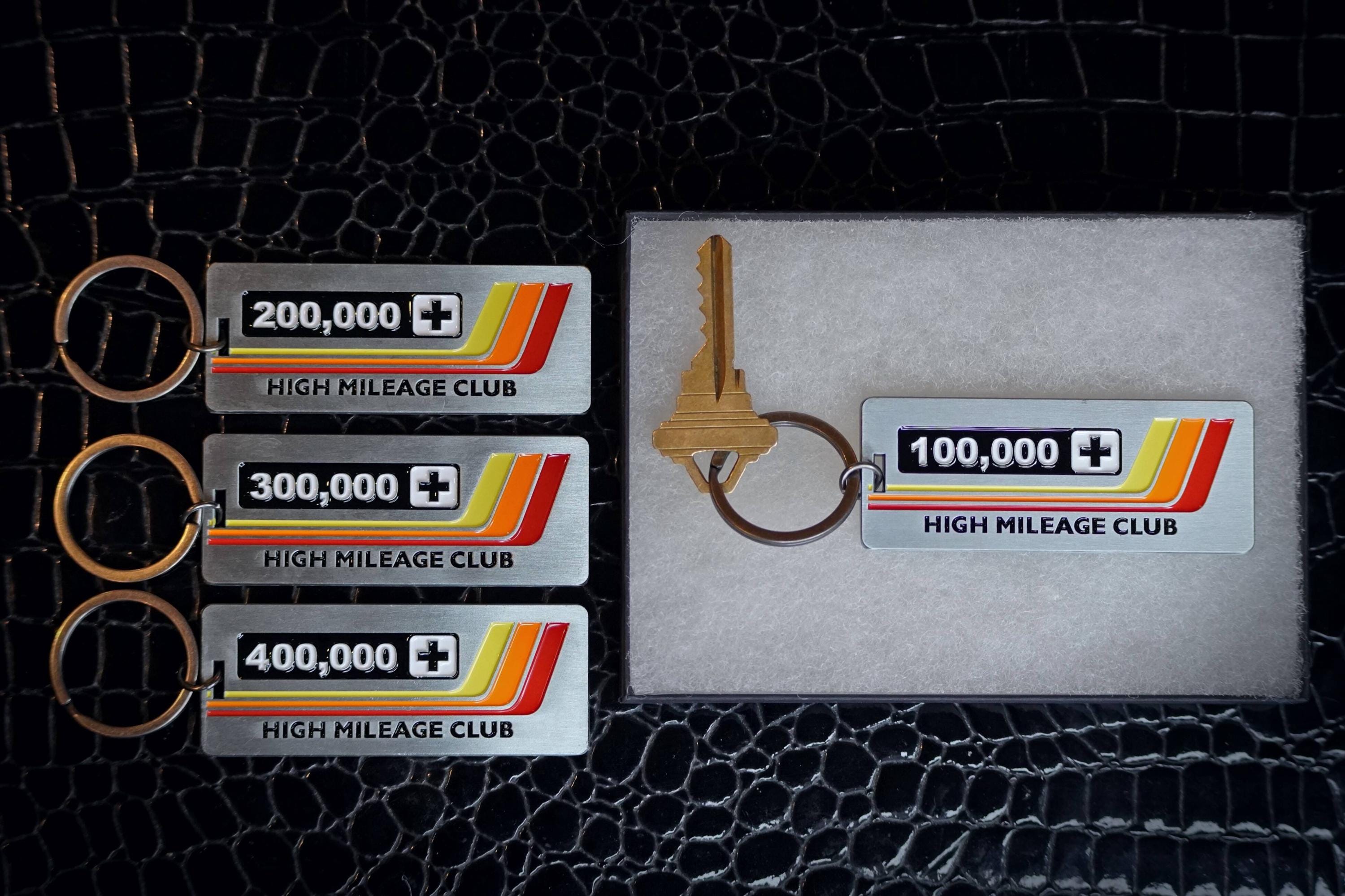 High Mileage Club Vintage Stripes Keychain for TRD Toyota, LRD